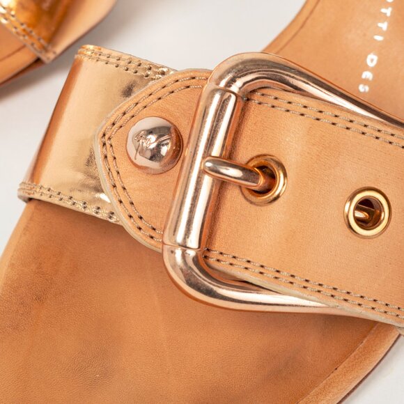 Giuseppe Zanotti Camel Leather Buckled Mule Sandals - Picture 8 of 11